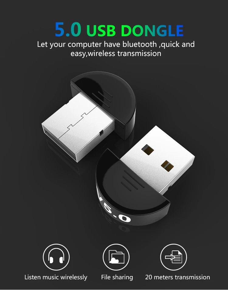 USB Bluetooth адаптер приемник V5.0 для PS4 компьютера ПК мышь беспроводной мини USB Bluetooth ключ 5,0 для музыкальный приемник с динамиком