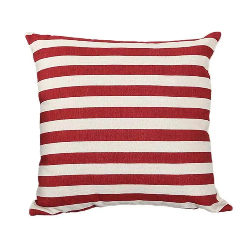 Stripe Print Sofa Bed Home Decoration Festival Pillow Case Cushion Cover1