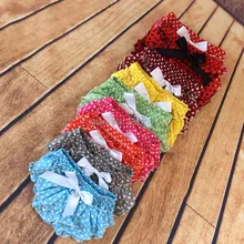 Для маленьких девочек костюм для первого дня рождения цельный купальник хлопковые блумеры с узором в горошек, с оборками наряд для фотосессий