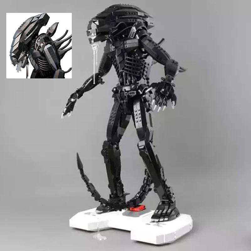 creative black robot block toy
