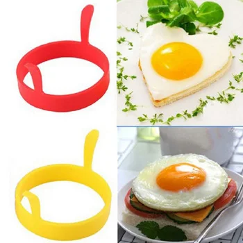 2PCS fired Egg Moulds Kitchen Accessories Silicone Egg Rings New Eggs Cooking Tools Breakfast Egg Pancake Molds