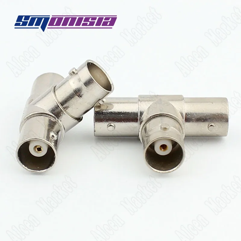 

smonisia 30pcs-100pcs New BNC Q9 Three Female Adapter Three-way Connector Monitor Video Plug