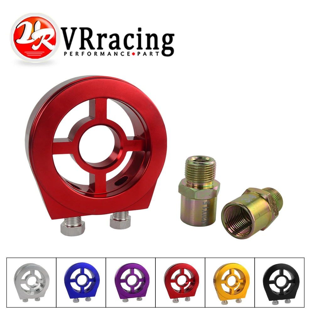 

VR RACING - Racing M20X1.5 3/4-16 1/8 NPT Aluminum Oil Pressure Gauge Oil Filter Sandwich Adapter VR6722
