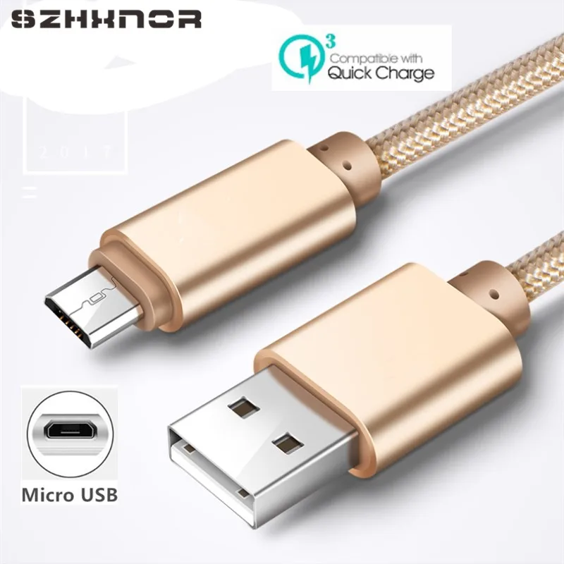 Nylon Micro USB Charger 2A Fast Charging Data for Ulefone Future Metal U007 Zopo Speed 8 7 GP Phone | Мобильные телефоны и
