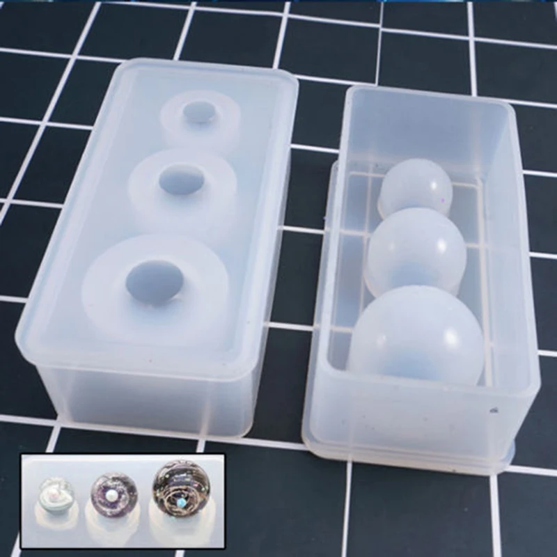 Круглая сфера мяч силиконовые формы подвеска для изготовления ожерелья УФ полимер для поделок сделай сам