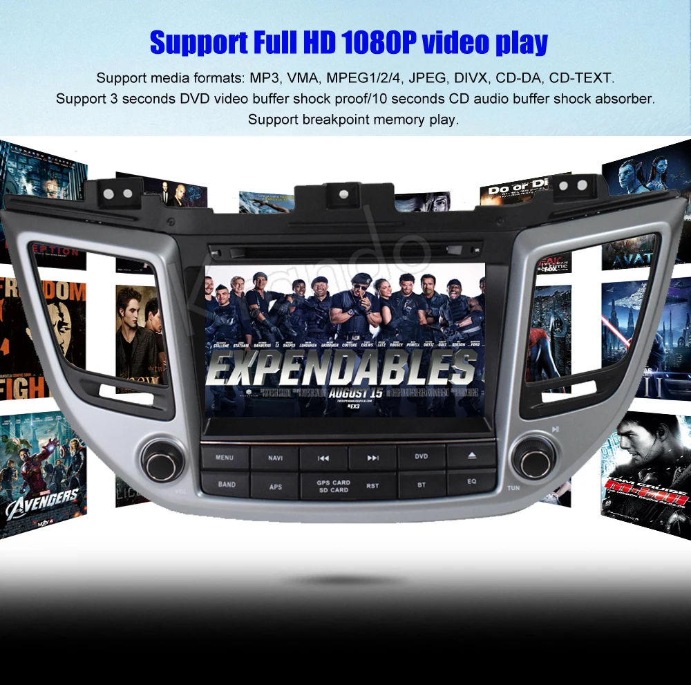 Best Krando 8" Android 9.0 car navigation multimedia system for Hyundai IX35 Tuscon 2015+ audio radio gps dvd player WIFI 3G DAB+ 11