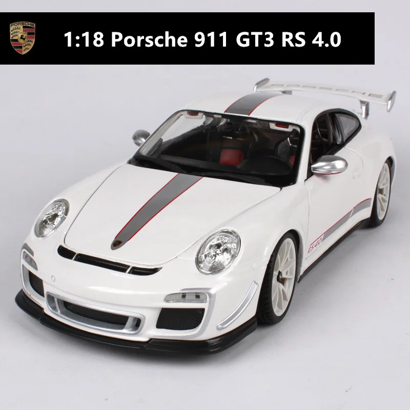 Bburago 1:18 Porsche 911 GT3 RS Сплав Ретро модель автомобиля классическая модель автомобиля украшение автомобиля коллекция подарок - Цвет: Porsche 911 GT3