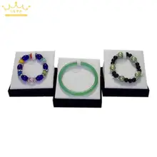 Модные черные бархатные белые кожаные ювелирные изделия Дисплей держатель для браслетов Стенд ювелирных изделий Организатор показал