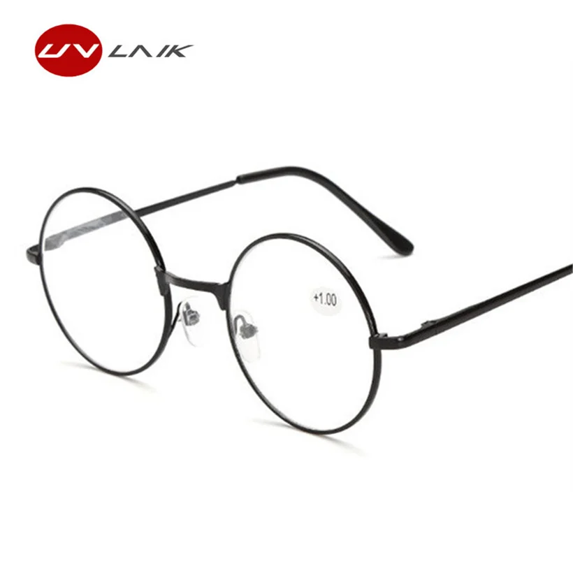 

Retro men women round mirror reading glasses for Harry Potter metal frame glasses plain mirror personalized + 100...+400