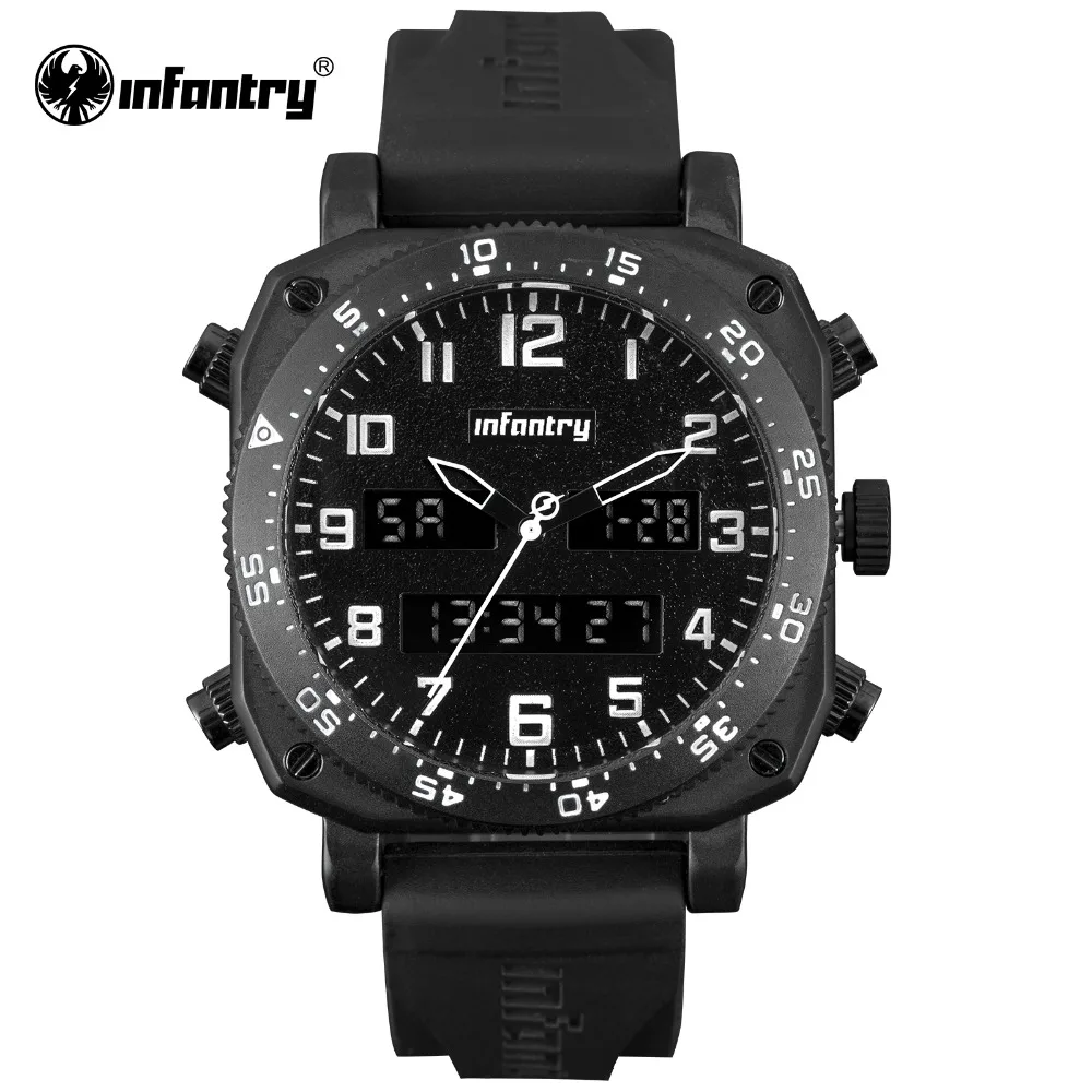 

INFANTRY Military Watch Men Digital Quartz Wristwatch Mens Watches Top Brand Luxury Dual Time Tactical Army Relogio Masculino