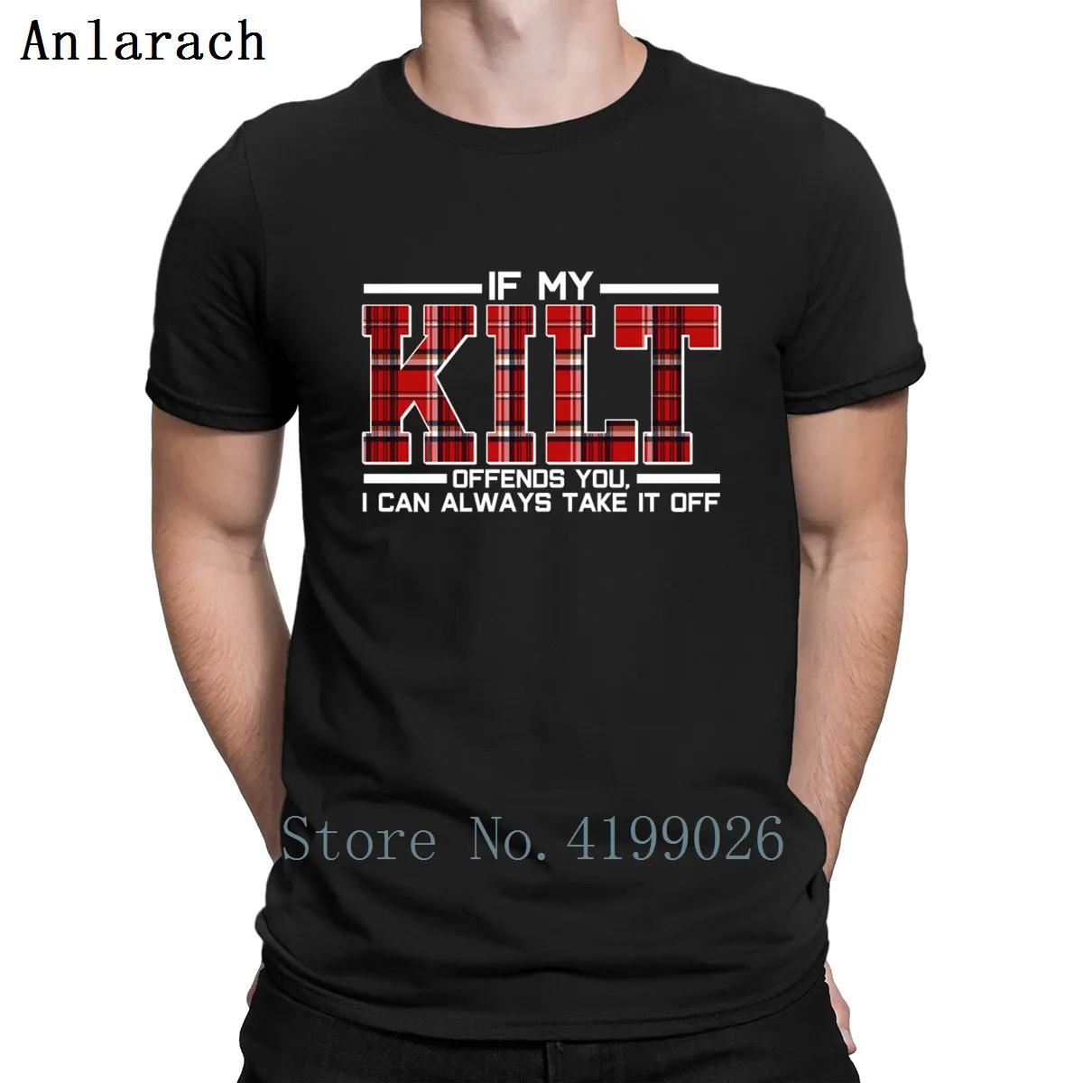 Kilt забавная шотландская футболка в подарок топ весна осень креативные