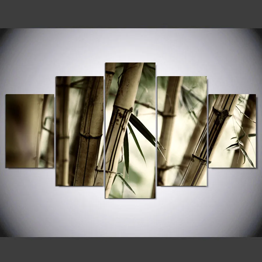 DAFENJINGMO искусство 5 панелей HD печатная картина бамбуковая холст домашний декор