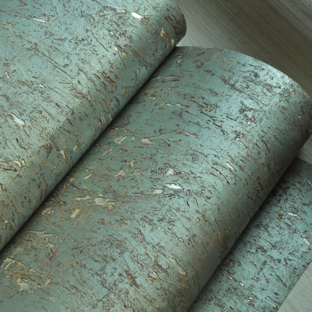 

New Design Grey Natural Wood Cork Wallpaper For House Wall Decoration
