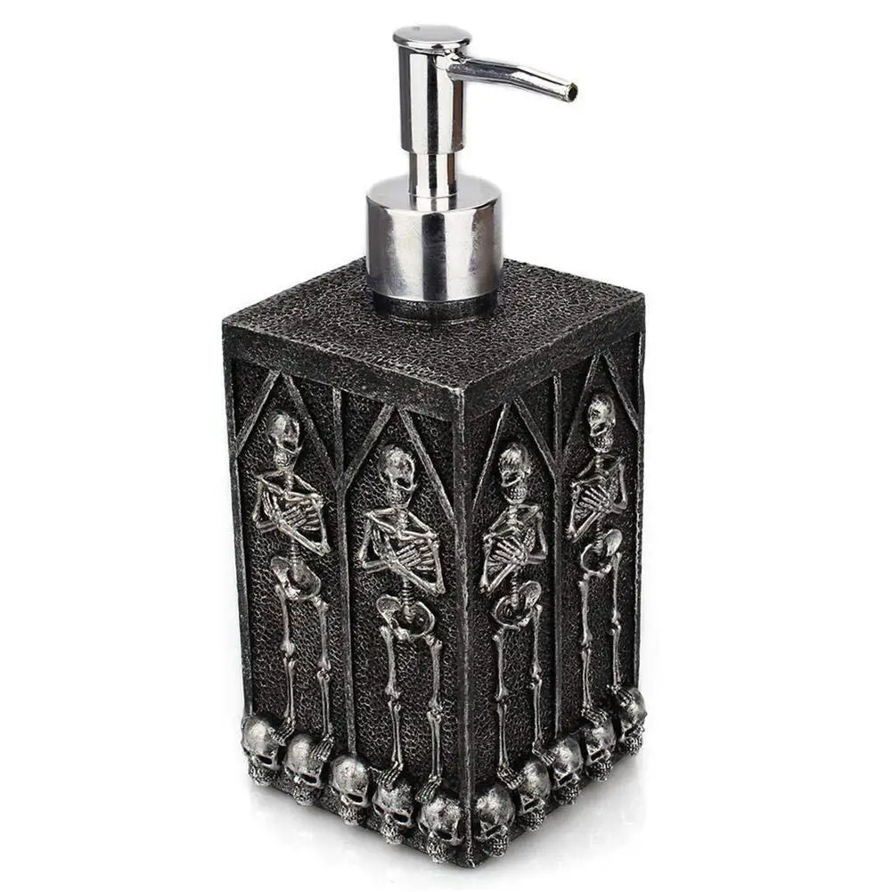 

460ml Large Capacity Multifaceted Skull Liquid Soap Dispensers Pump Bathroom Shower Shampoo Bottle Home Hand Sanitizer Container