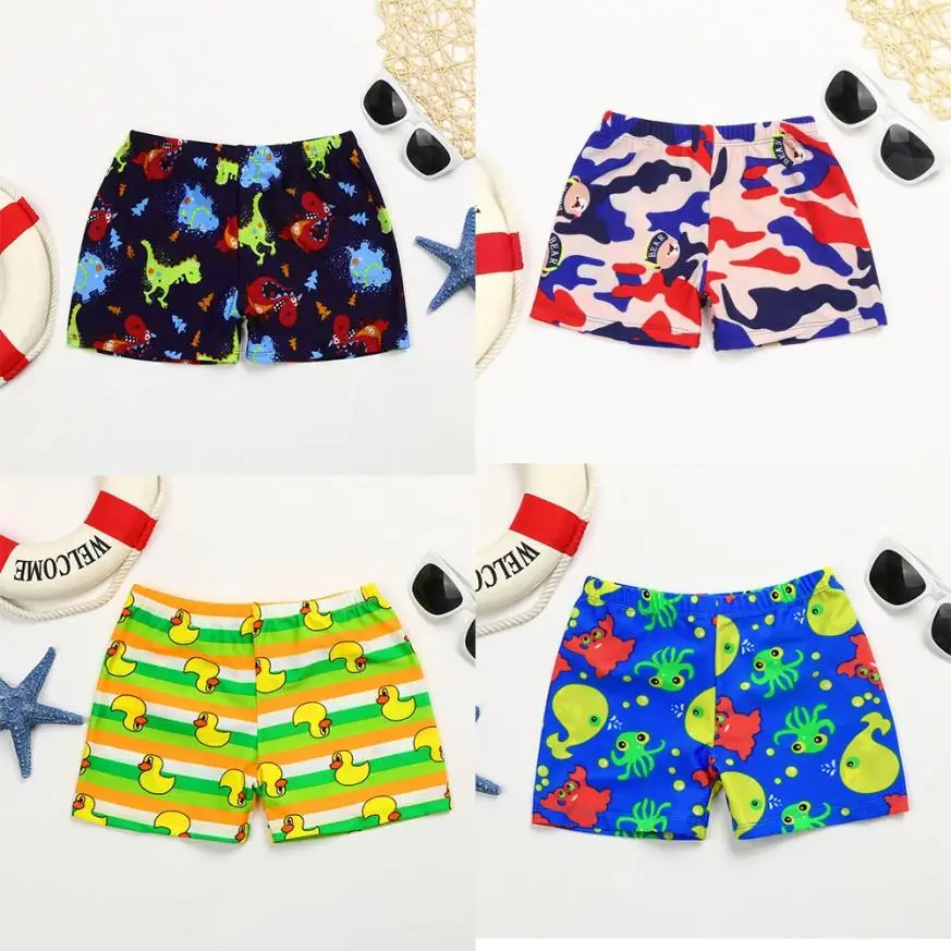 

Baby Boys Swimwear Beach 4 Color Trunks Kid Children Boys Cartoon Print Stretch Beach Swimsuit Swimwear Pants Shorts 18Jun13