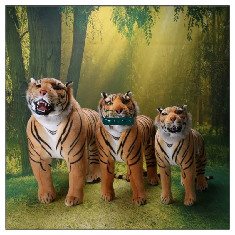 Dorimytrader 43''  110cm Domineering Lifelike Tiger Stuffed Soft Plush Huge Emulational Animal Tiger Toy House Decoration Free Shipping DY60653 (17)