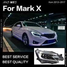 AKD автомобильный Стайлинг для Toyota Mark X фары 2013- рейз светодиодный светодиодные дневные ходовые огни на передних фарах Hid Bi Xenon Головной фонарь авто аксессуары