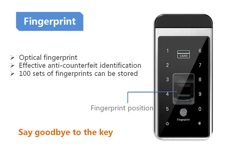 Fingerprint Door Lock Digital Fingerprint Password Key Card 4 in 1 Lock Electronic Smart Door Locks For Home Office (11)