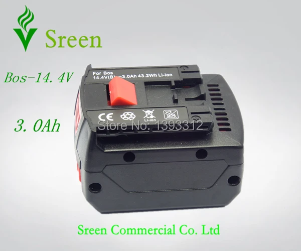 

New 14.4V Lithium Ion 3000mAh Replacement Power Tool Battery for Bosch 2 607 336 078 BAT607 BAT614 BAT607G BAT614G 2 607 336 078