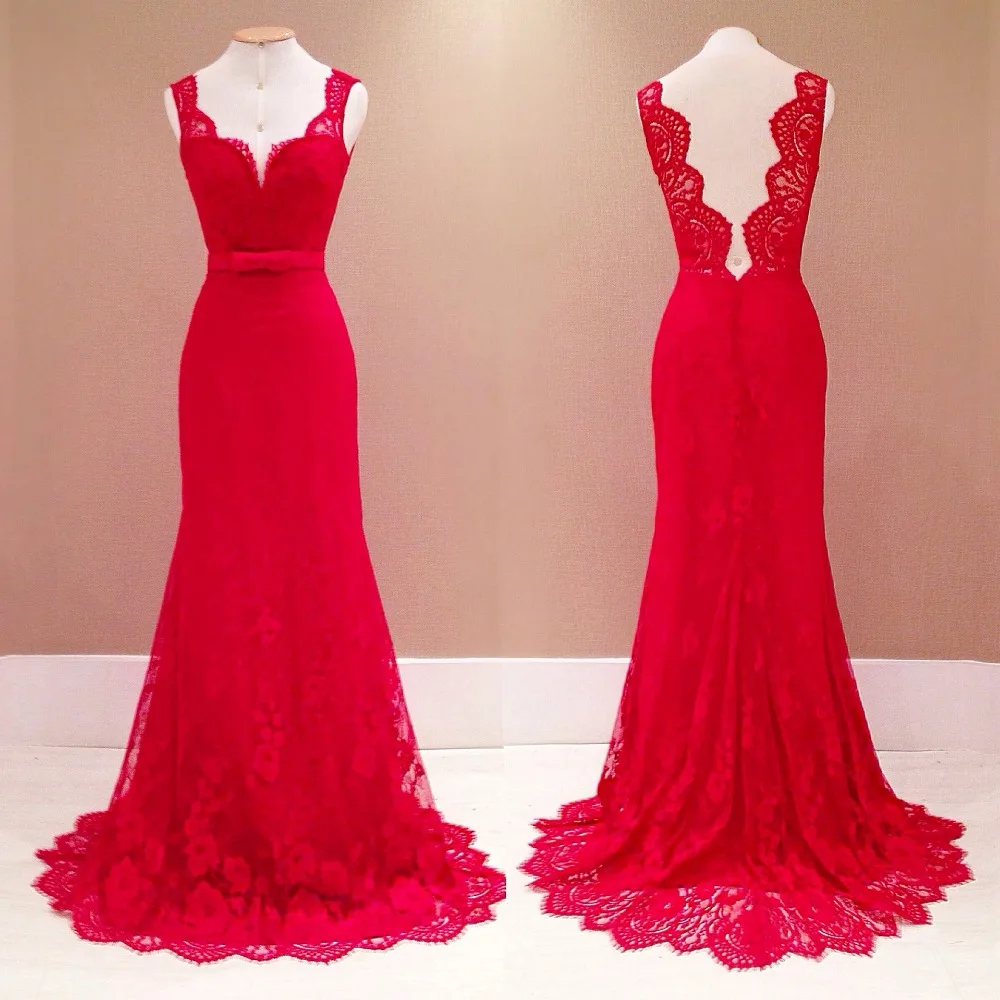 2016 Women Y Wedding Party Long Vestidos Deep V Neck Halter 2016 Women Y Wedding Party Long Vestidos Deep V Neck Halter Sleeveless Lace Formal Red Maxi Dress 20 In Dresses From S Clothing Accessories On