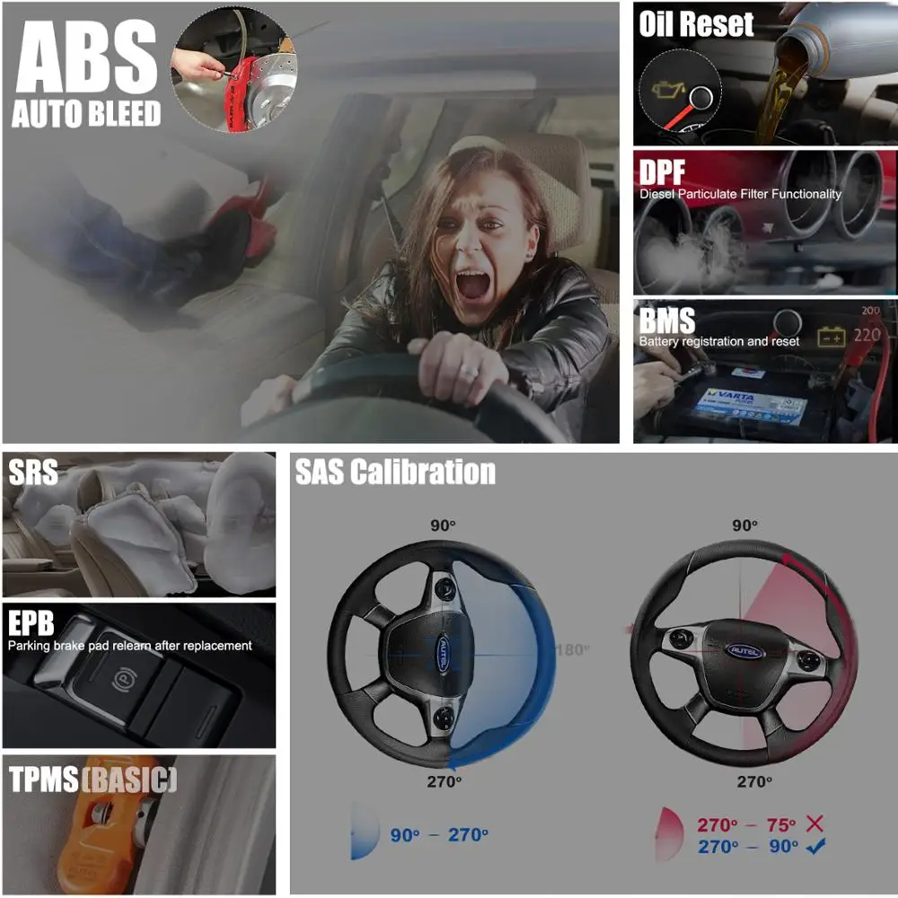 Autel MaxiPRO MP808K автомобильный диагностический инструмент OBD2 считыватель кодов