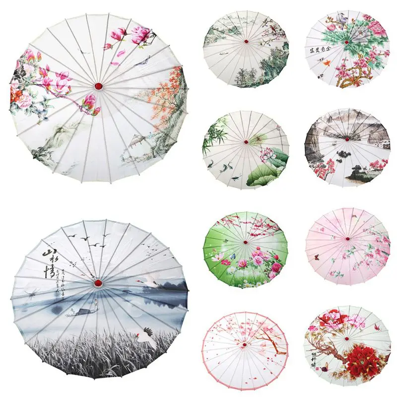 Зонтик с китайским пейзажем, декоративное масло, бумажный зонтик для классического танца чонсам, зонтик для выступлений