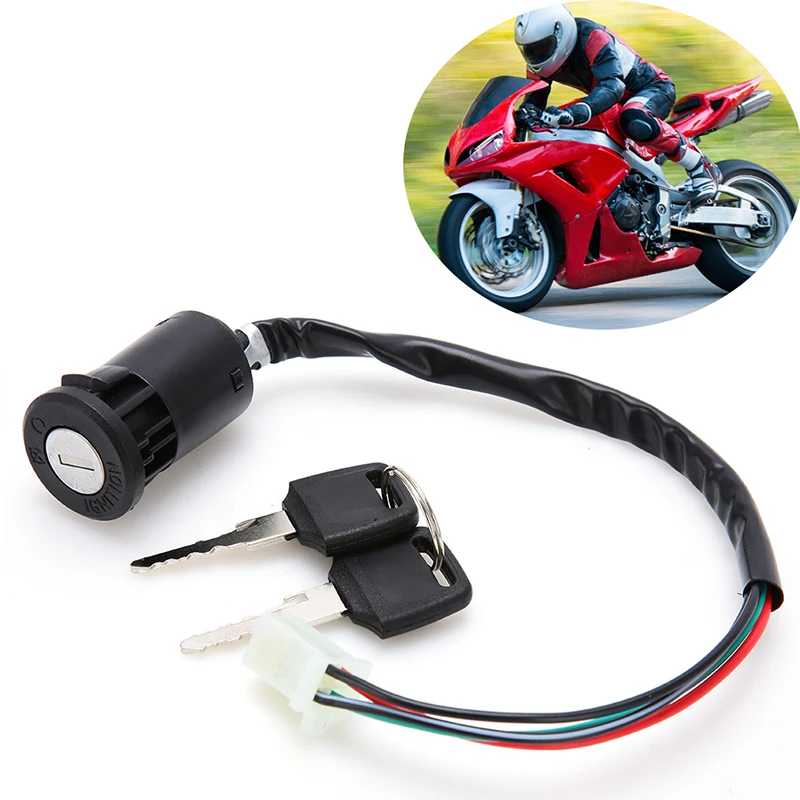 Hot sale Universal 1pc Motorcycle Style Ignition Key Switch Lock 4