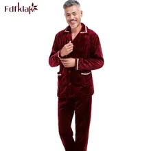 Fdfklak, плюс размер, пижама для мужчин, с длинным рукавом, зимняя, для мужчин, пижама, фланелевая, теплая, для мужчин, пижамный комплект, домашняя одежда, Пижама, homme, 3XL