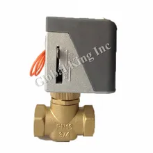 G 3/4 ''DN20 220 V Серый Электрический шаровой клапан, латунь, 2-ходовой моторизованный шаровой клапан для