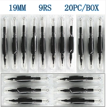 

20 x Disposable Tattoo Grips Tube with Needles Assorted 9RS Size 3/4" (19mm) For Tattoo Gun Needles Ink Cups Grip Kits
