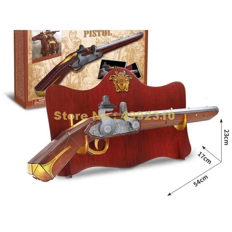 

51pcs military classic gun flintlock pistol 3d paper puzzle Toy