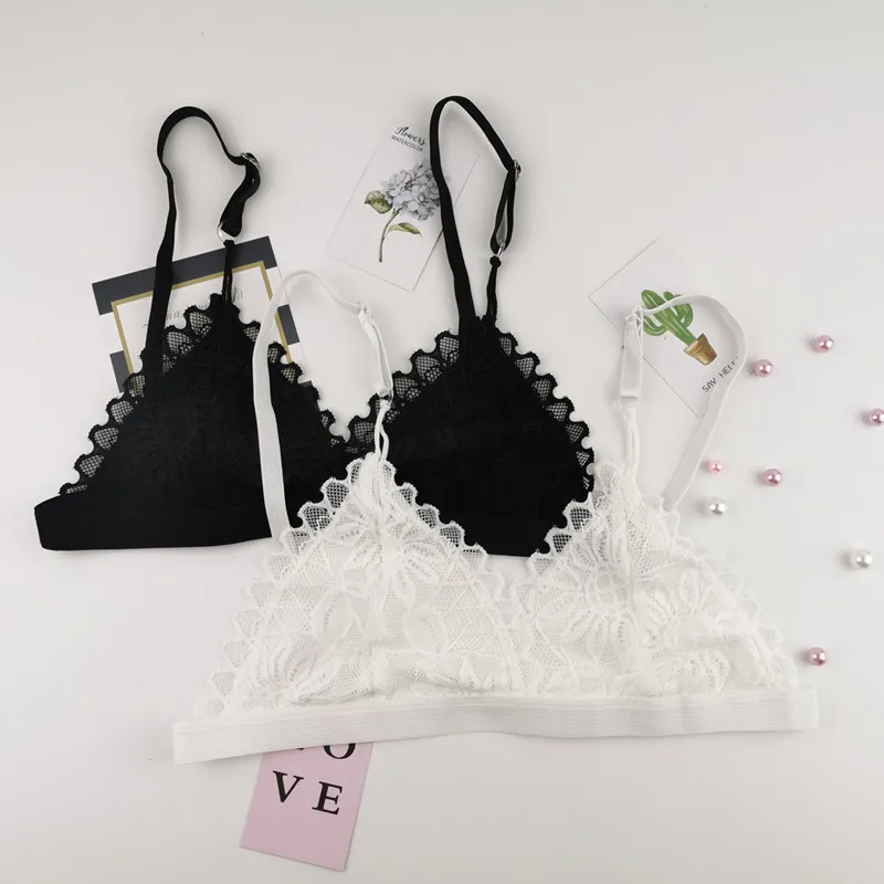 

Seamless Fashion Sexy Women Bra Wireless Strap Fitness Back Push Lace Thin Soft Underwear Beauty Summer Sequin Large Size Europe