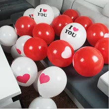 20 шт 12 дюймов сердце балон красный и белый цвет латексные шары гелиевый воздух шары надувные свадьба день рождения воздушный шар