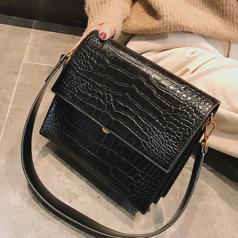 

Fashion Simple Women's Designer Handbag HOT New Quality PU Leather Women Tote bag Alligator Shoulder Crossbody Bags