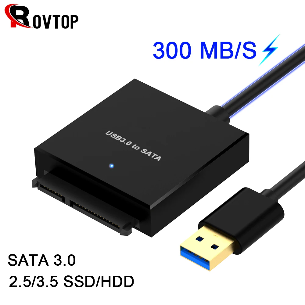 

Rovtop 0.5m USB 3.0 SATA Cables Converter Male to 2.5/3.5 Inch HDD/SSD Drive Wire Adapter Wired Convert Cables 6Gpbs