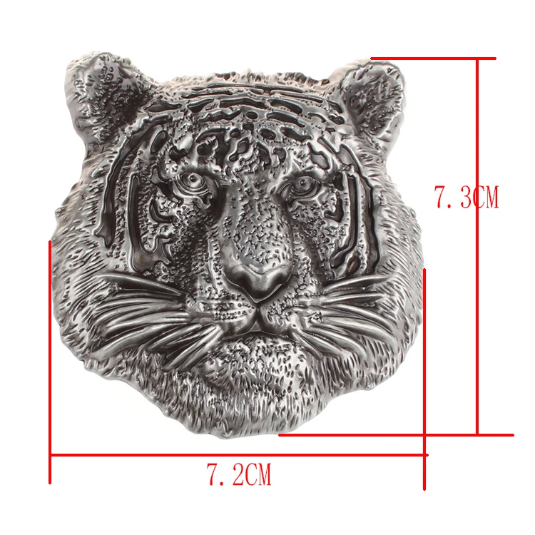 Wild personality Men's belt tiger head pattern metal buckle strap male leather belt western cowboy 