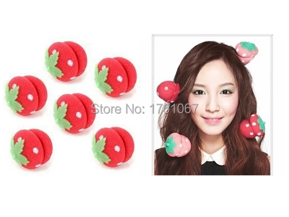 12pcs/Lot Soft Sponge Mira Hair Curler Rollers Magic DIY Style Foam Strawberry Balls Perfect Curl Styling Tools Wholesale | Красота и