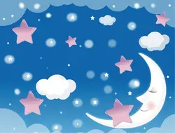 Пользовательские фото обои голубое небо обои спальне обои 3D детская комната потолочные луна и звезды росписи обоев