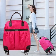 Luggage Suitcase Travel-Bag Wheels Hot-Fashion Women Brand New Stripes Casual