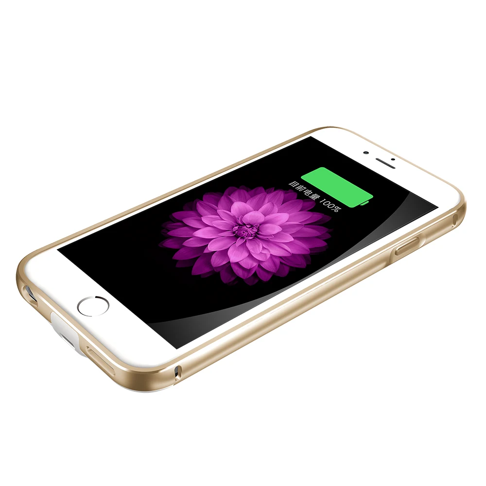 Ультра тонкий металлический 2300 МАч Для iphone 6 6s Мощность Дело Внешнего 2017 Батареи