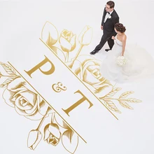 Dance Floor Decal Wedding Floor Vinyl Sticker Party Dancing Floor Deco Flora Decoration Personalized Name WD38 Dance Floor Decal Wedding Floor Vinyl Sticker Party Dancing Floor Deco Flora Decoration Personalized Name WD38