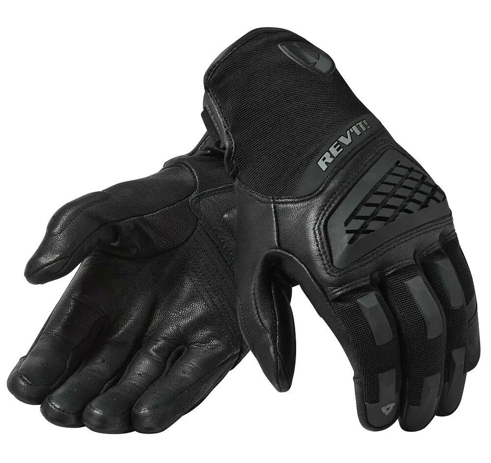 

New 2019 Motorcycle gloves summer Revit neutron 3 Black Racing Gloves Genuine Leather Motorbike Gloves size M-XXL