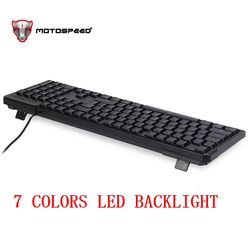 MotoSpeed K70, 104 клавиш, USB, проводная, 7 цветов, яркий светодиодный, с подсветкой, компьютерная игровая клавиатура, Teclado, USB Esport, клавиатура для ПК, настольный компьютер