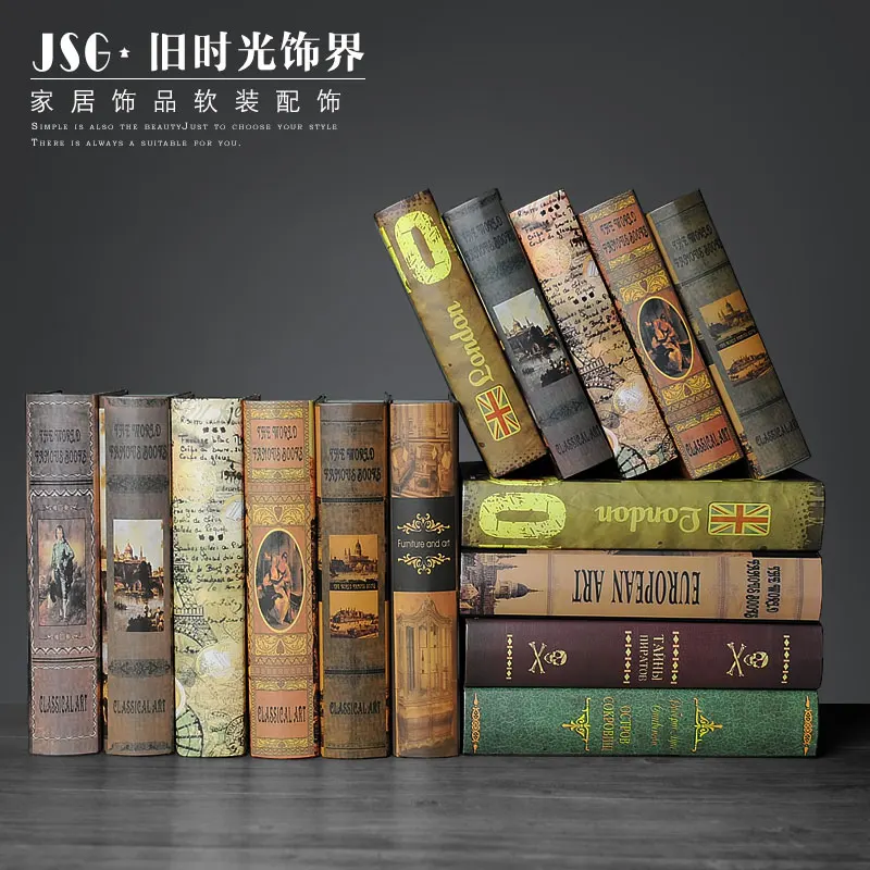 

The old European style retro Photography Book props simulation books Fake Book soft decoration model book decoration decoration
