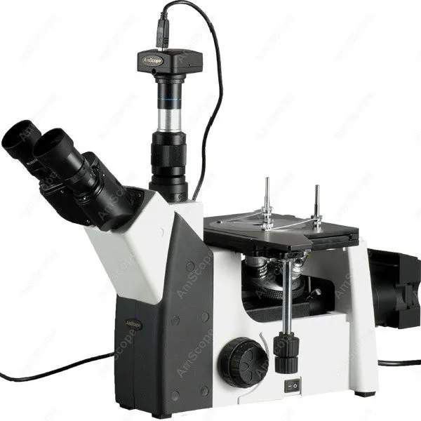 

Inverted Trinocular Metallurgical Microscope-AmScope Supplies 50X-1250X Inverted Trinocular Metallurgical Microscope +3MP Camera