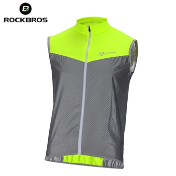 

ROCKBROS Reflective Safety Vest Sleeveless Cycling Vest Jacket Windproof Bike Clothing Bicycle Jersey Coat Chaleco Ciclismo