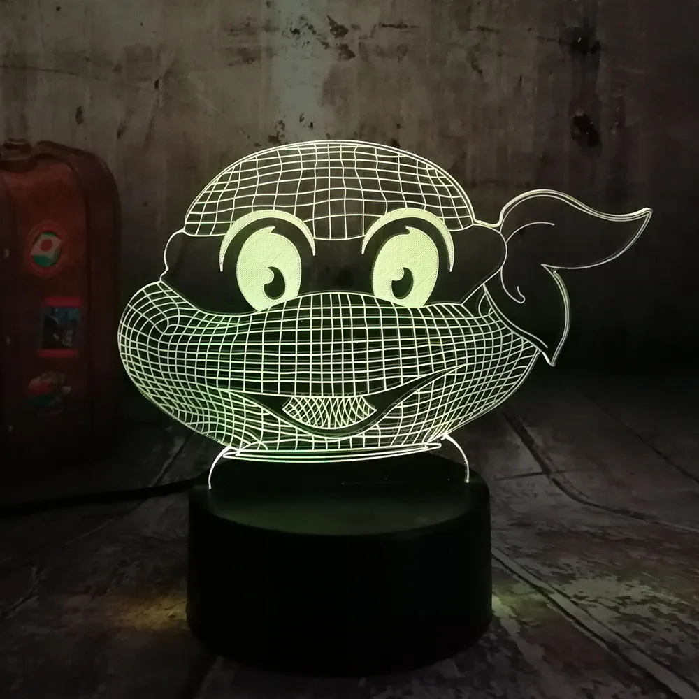 Figura Teenage Mutant Ninja Turtles ambiente moderno 3D Visual lámpara Noche de luz Led decoración de la boda dormitorio regalo Lamparas Figura Teenage Mutant Ninja Turtles ambiente moderno 3D Visual lámpara Noche de luz Led decoración de la boda dormitorio regalo Lamparas