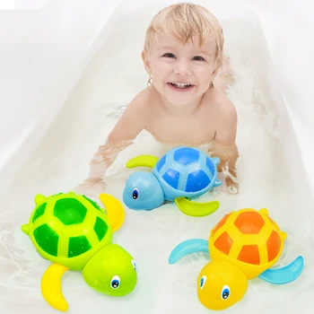 

Baby Bath Toy Cute Cartoon Animal Tortoise Classic Water Toys Infant Swim Turtle Wound-up Chain Clockwork Toy for Children Kid