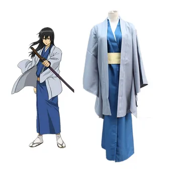 

Anime Gintama Silver Soul Katsura Kotarou Kimono Cosplay Costume Full Set Kendo Uniform ( Outerwear + Inner wear + Belt )