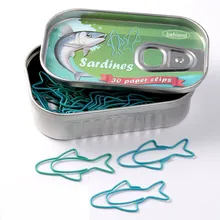 

sardines shaped paper clips saldina paper clip 30 clips metal bookmark multicolour metal fish paper clip